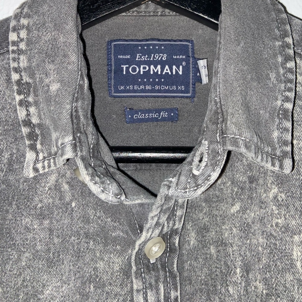 acid wash denim shirt